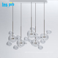 Modern nordic glass shade multi bubble pendant light led modern chandelier